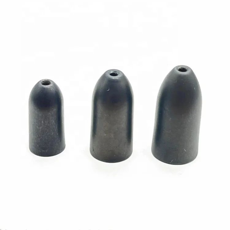 Top Wholesale Tungsten Weights Worm Fishing Sinkers Black Oxide Bullet Weight