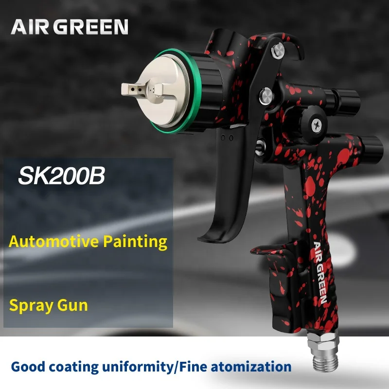 AIR GREEN hvlp SK-1900 Professional Lvmp Forging Clear Coats Epoxy Polyester Primer 1.3MM Spray Paint Gun car painting tool