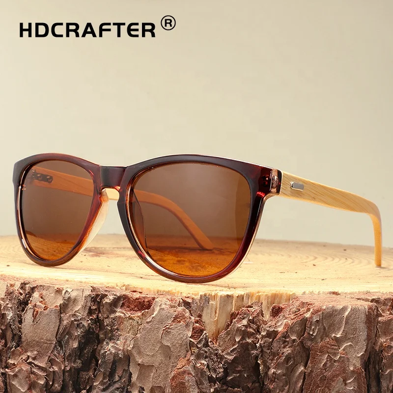  HDCRAFTER 2021 новые бамбуковые солнцезащитные очки мужские деревянные Солнцезащитные женские брендовые Дизайнерские Oculos de sol