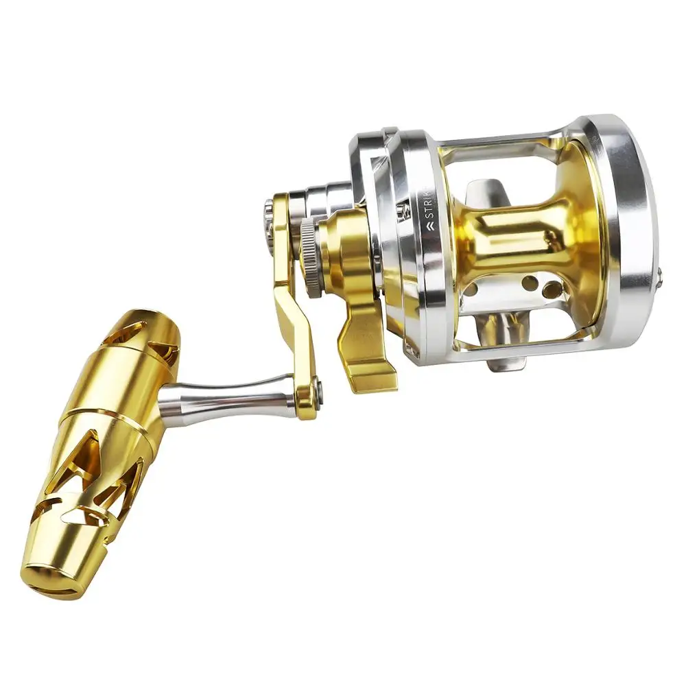 Trolling Reel Casting Wheel Jigging Reels Aluminum CNC Machined  Level winder Saltwater Sea Fishing reels