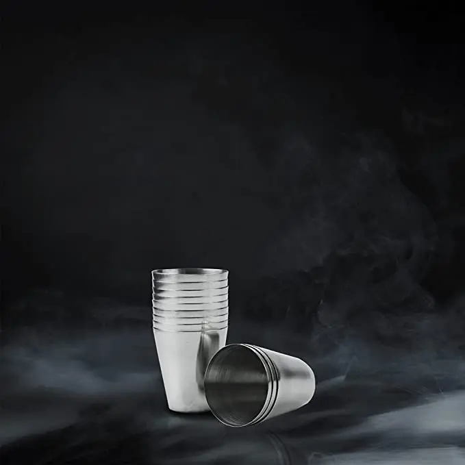 Party Beer Stackable Single Wall Water Small Shot Drink Tumbler Metal Stainless Steel Shot Glass for Rising Sun Distillery