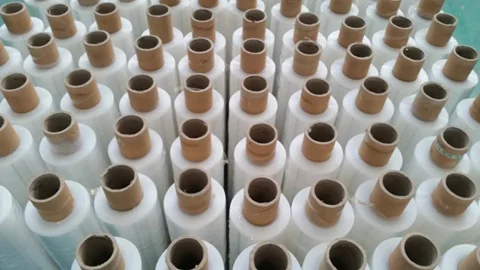 Manual Machine 17mic 500mm Heavy Duty Hand Stretch Wrap Film Roll Black Extended Stretch Film