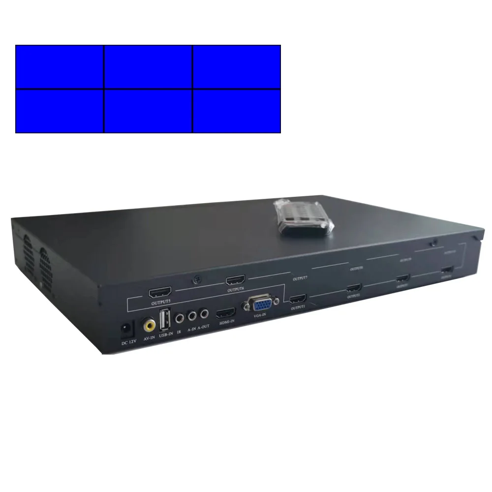 6 TV 3*2 video wall controller HD video wall processor