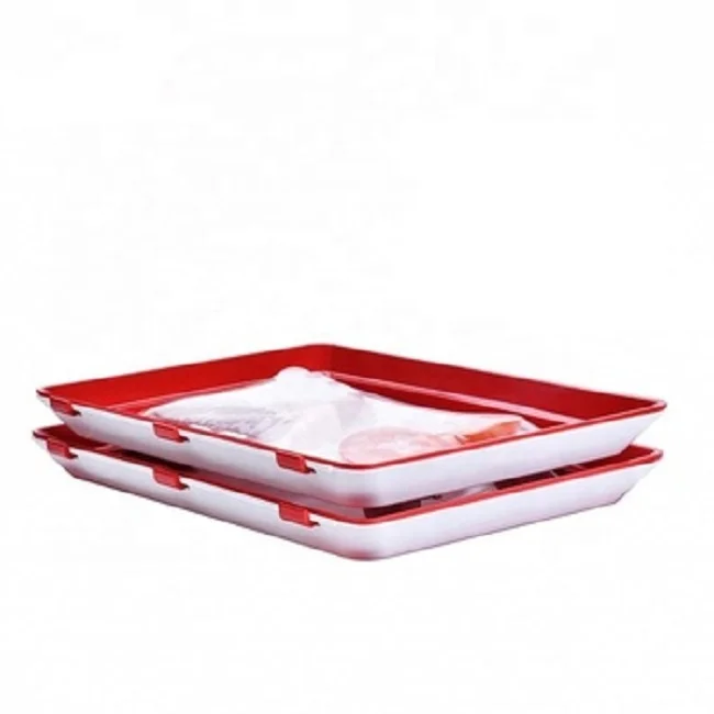 Hot Selling Keeper Freezer Meal Trays Stackable Reusable Food Tray With Plastic Lid Durable Creative Preservation