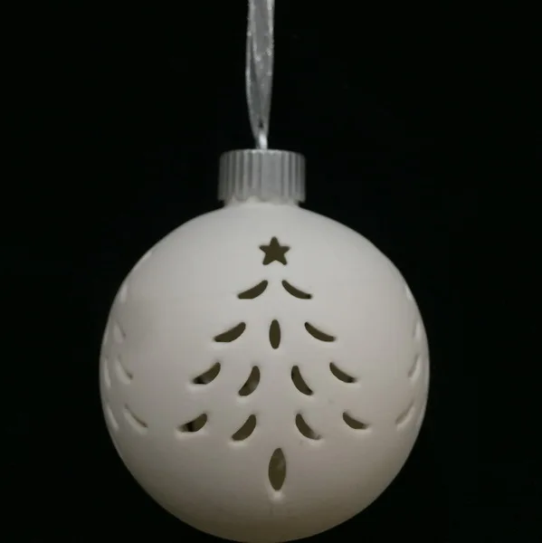 Perfect Christmas Tree Ornaments christmas tree bauble  porcelain hollow out starrey   led Christmas ball Decoration ornaments