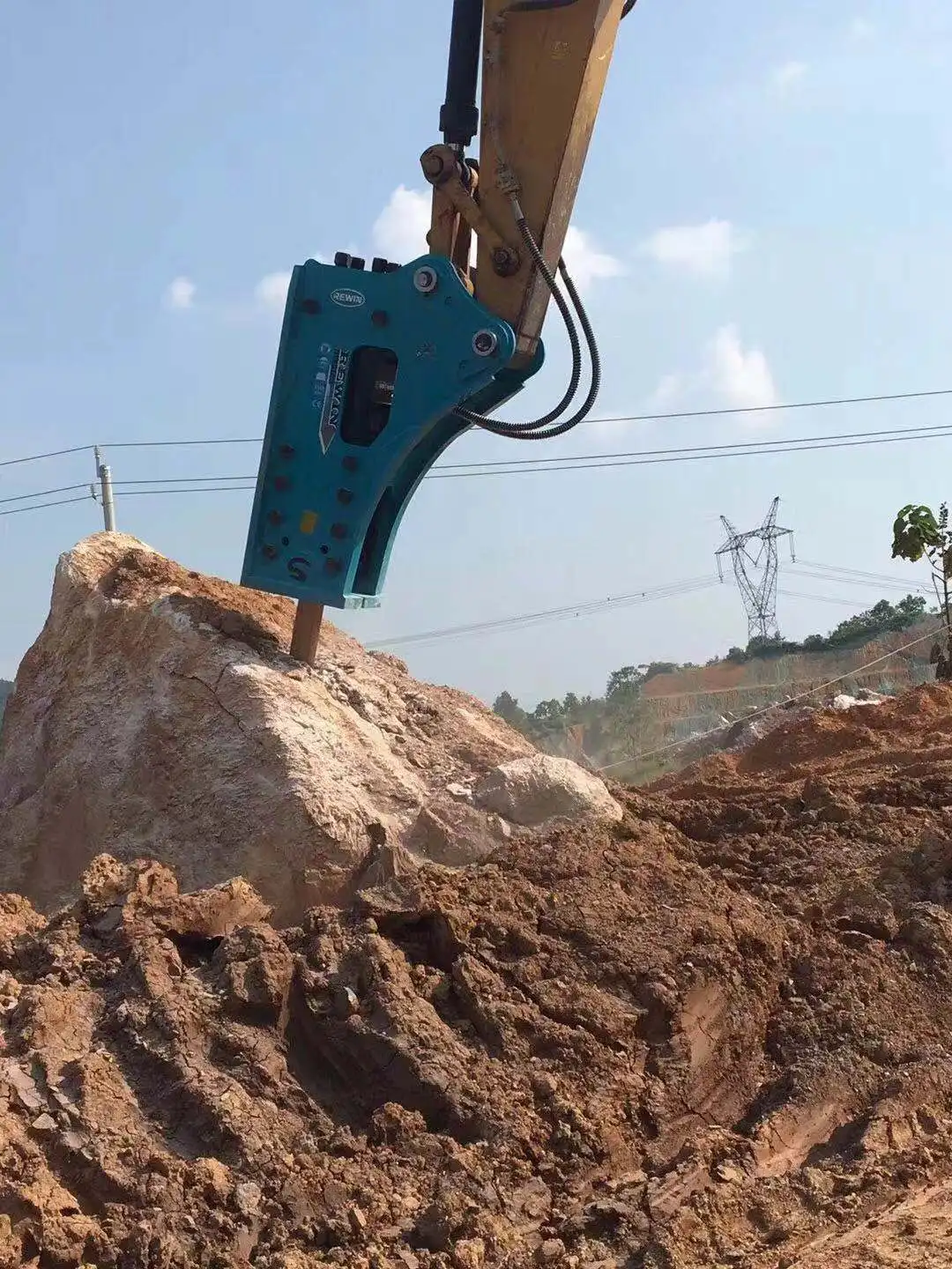 SB Series Hydraulic Breaker Working Tools Chisel Moil Point Rod