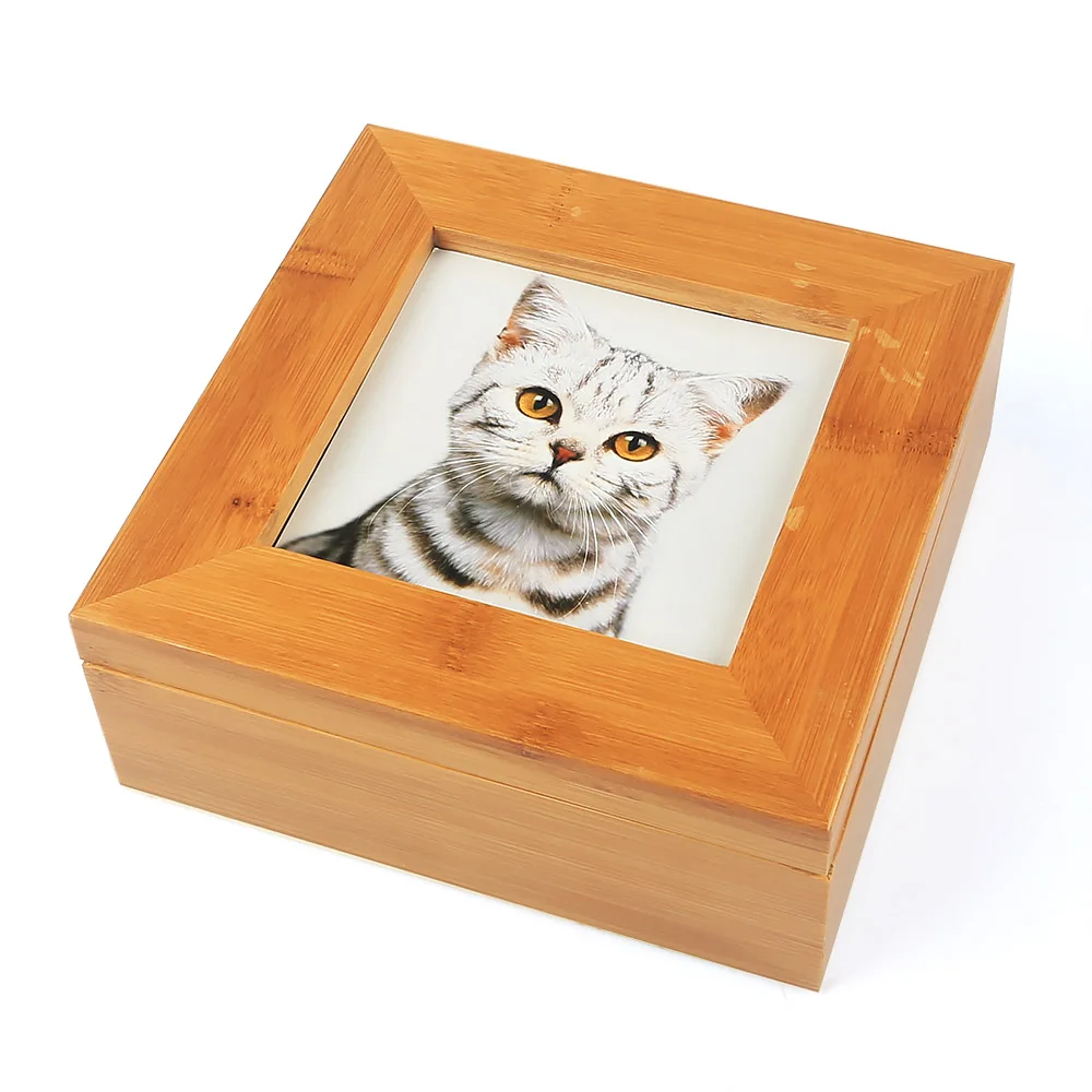  Hot Sale Best Quality Dogsupplies Funeral Supply Black Dogpet Cremation Wooden Pet