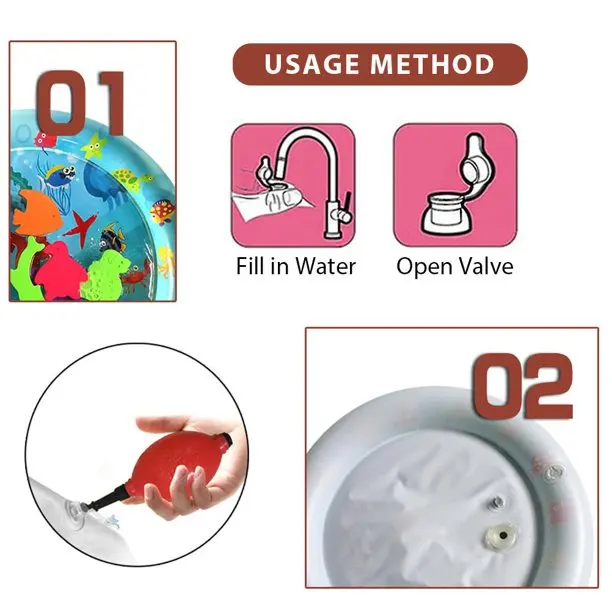 Creative Baby Water Mat PVC Inflatable Patted Pad Cushion kids Water Play Mat for Children Early Learning Toys