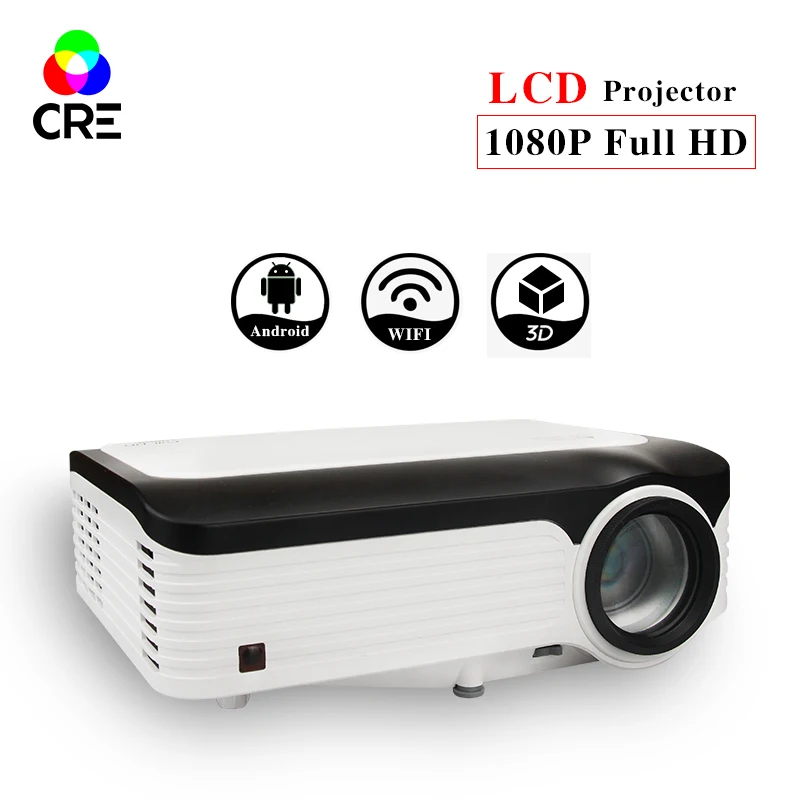 High Quality Smart Digital LED Beamer 4k Video Multimedia Portable 2kg 5000 Lumens Built-in Android Projector