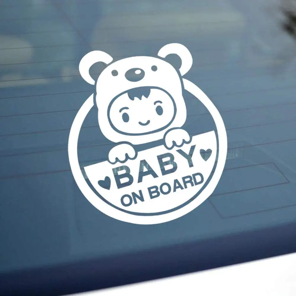 Custom Waterproof Baby on Board Sign car sticker Caution Decals Reflective Kids Safety Warning Sticker Marks for Driver