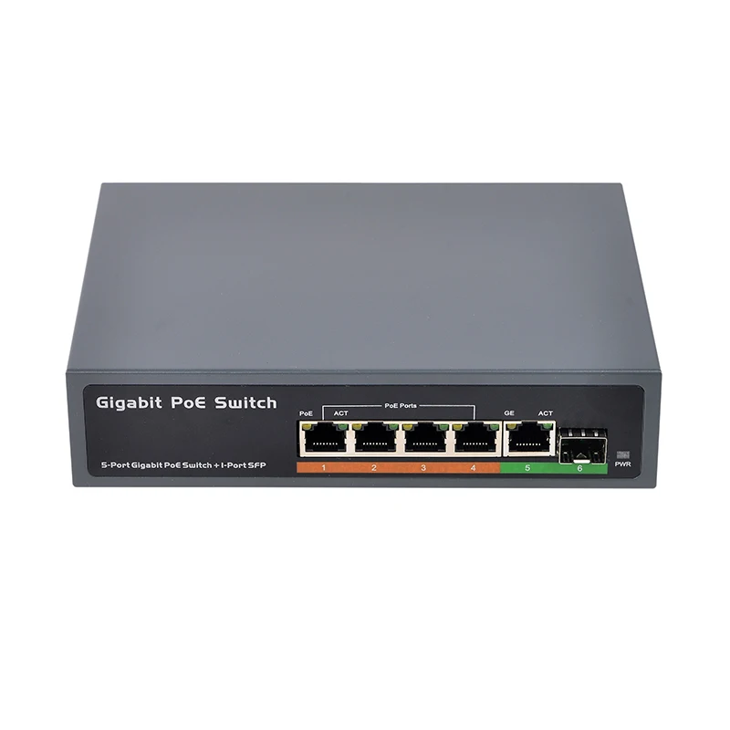PSE604GS 4 порта POE + 1 порт uplink SFP 65 Вт IEEE802.3at / af Стандартный гигабитный сетевой