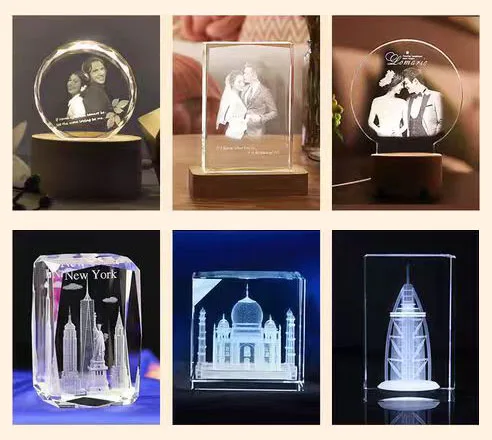 3D-станок для лазерной гравировки с кристаллами гравировальная машина стекол Cristal Cube высокой точностью
