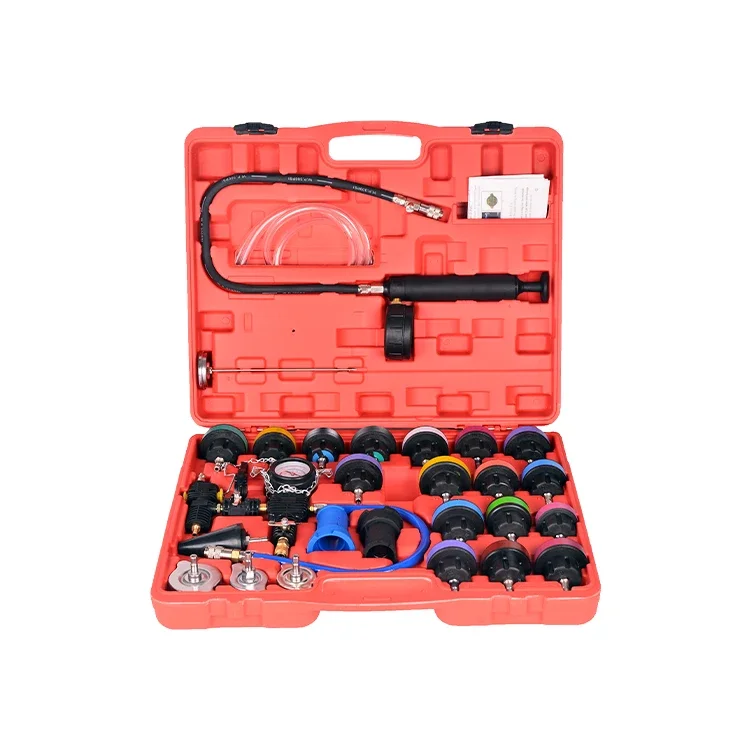 28pcs Auto Radiator Pressure Tester & Vacuum Type Cooling System Radiator Pressure Test Kit Car Water Tank Leak Detector