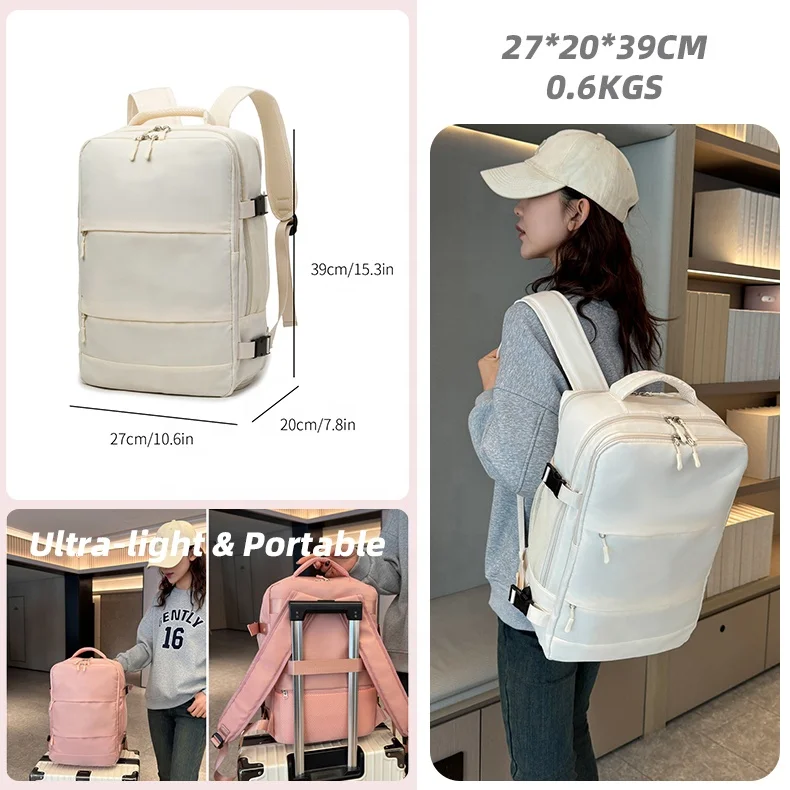 Large Capacity Dry Wet Custom Waterproof USB Charging Port Laptop Luggage Sleeve Weekender Travel Backpack with Shoe Compartment