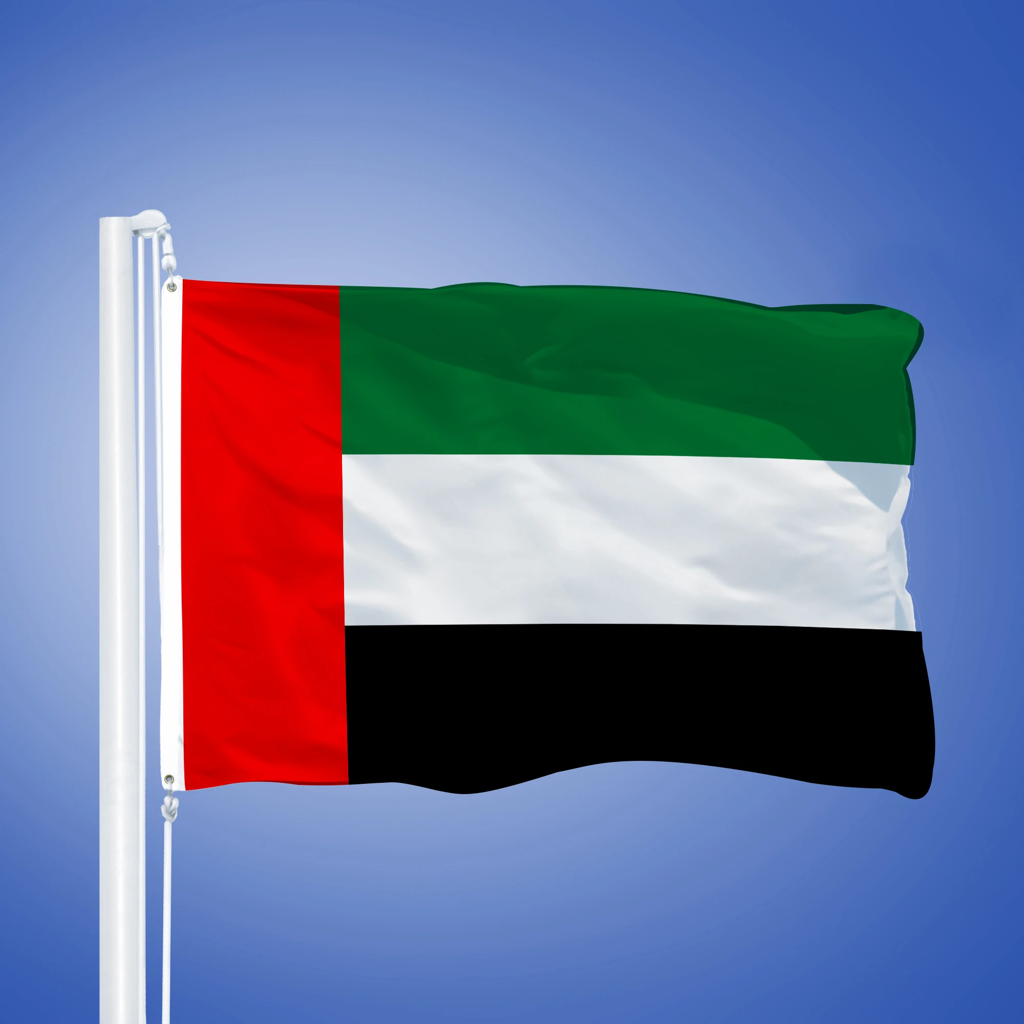 Stock Country Banner 100% Polyester UAE Dubai Flags 3*5ft 90*150cm United Arab Emirates Flag National Day Decorative Flag