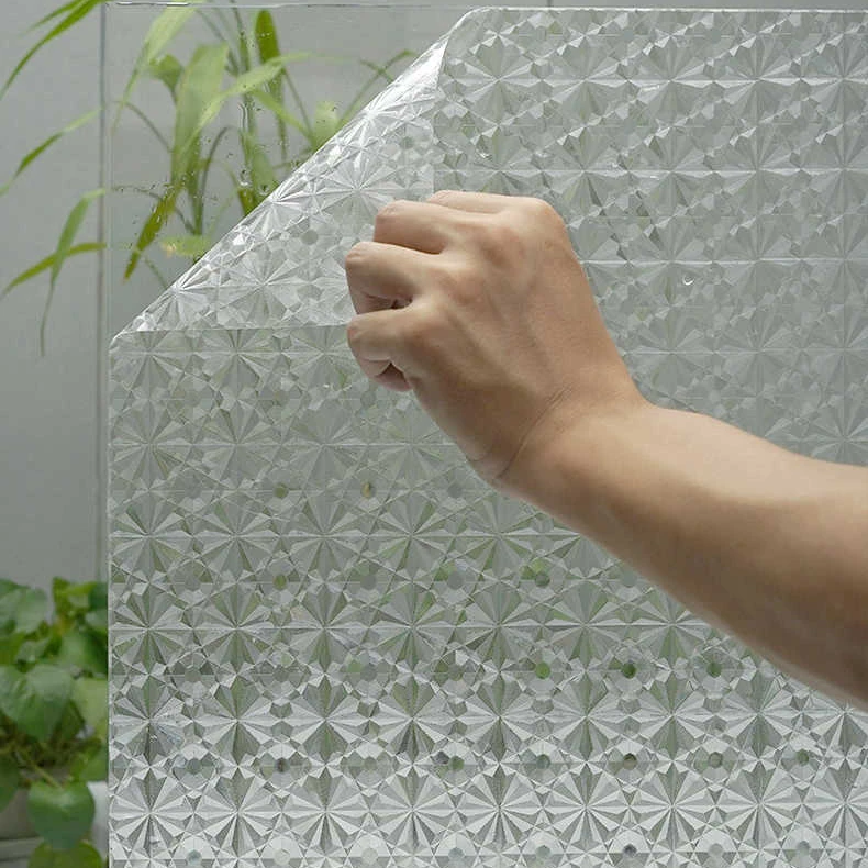 Static waterproof self adhesive frosted manufacture glass  decorative privacy film for windows