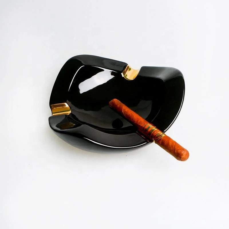 Pocket Pouch Custom Logo Souvenir Luxury Ceramic Cigar Ashtray