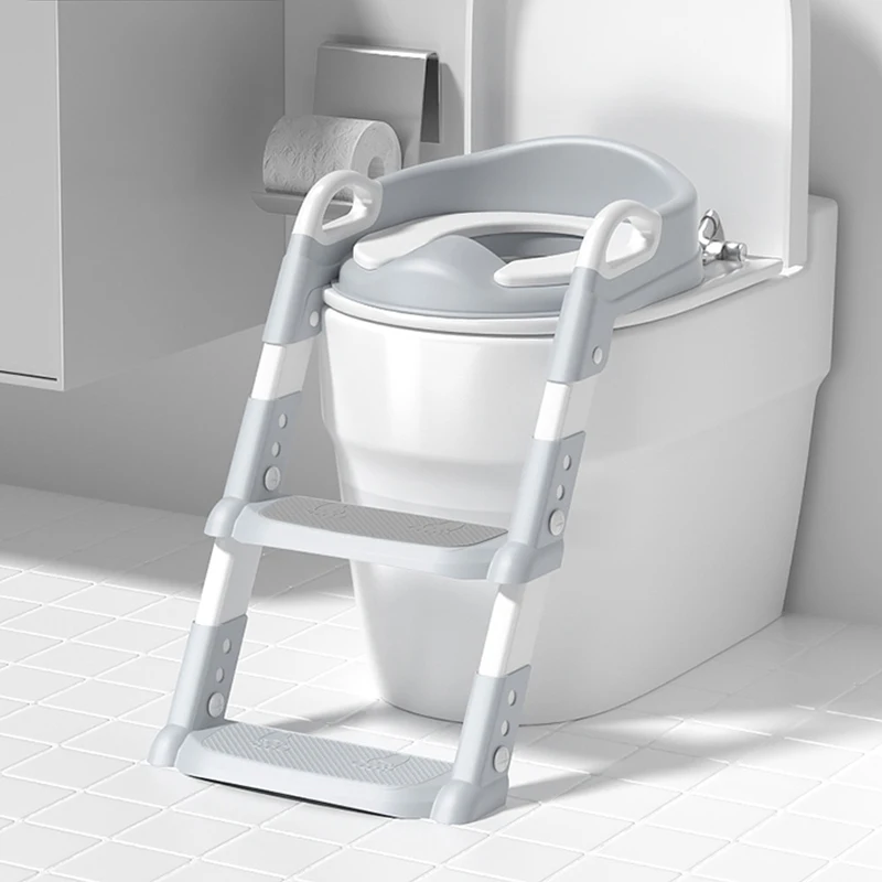 European folding portable pp plastic children toilet seat baby potty training ladder