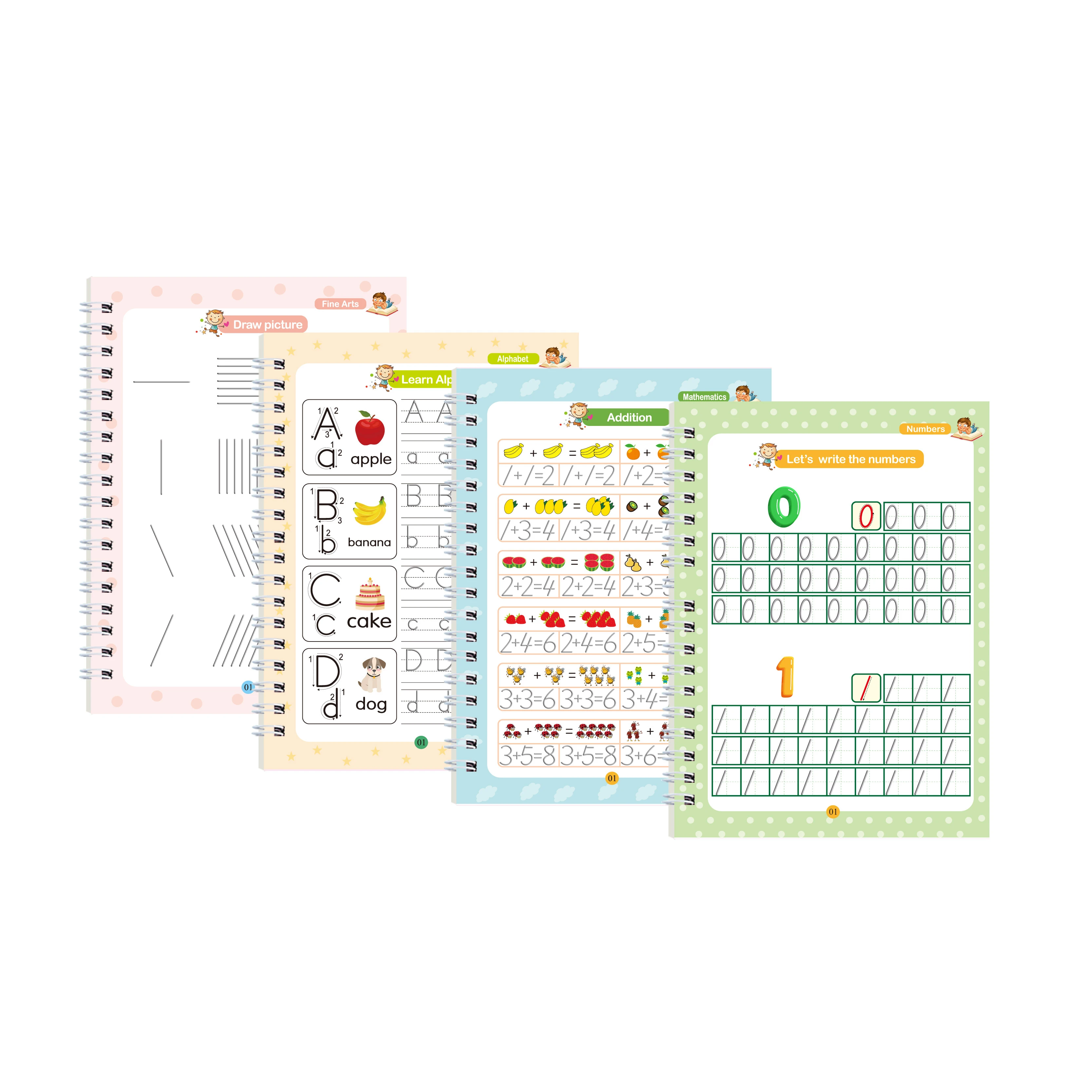 Factory Wholesale Reusable Handwriting Calligraphy Book Magic Practice Copybook For Kids Child Book Printing