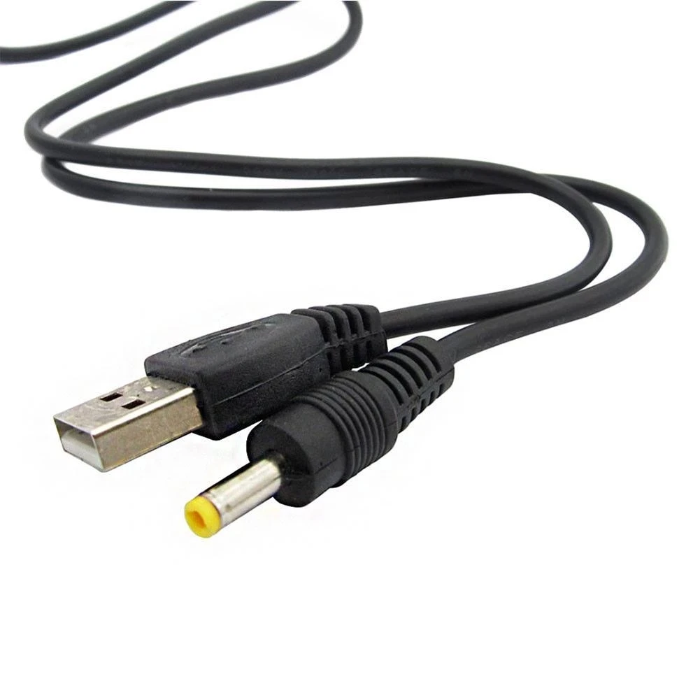 DC 5521 Красный Черный зарядный шнур для Sony PSP 1000/2000/3000 Цилиндрический разъем кабель питания от USB