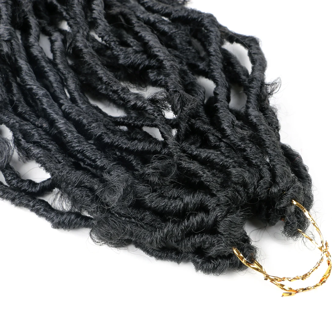 Wholesale Butterfly Locs Crochet Hair Distressed Faux Locs Crochet Hair Pre looped Natural Soft Butterfly  Pre-twisted extension