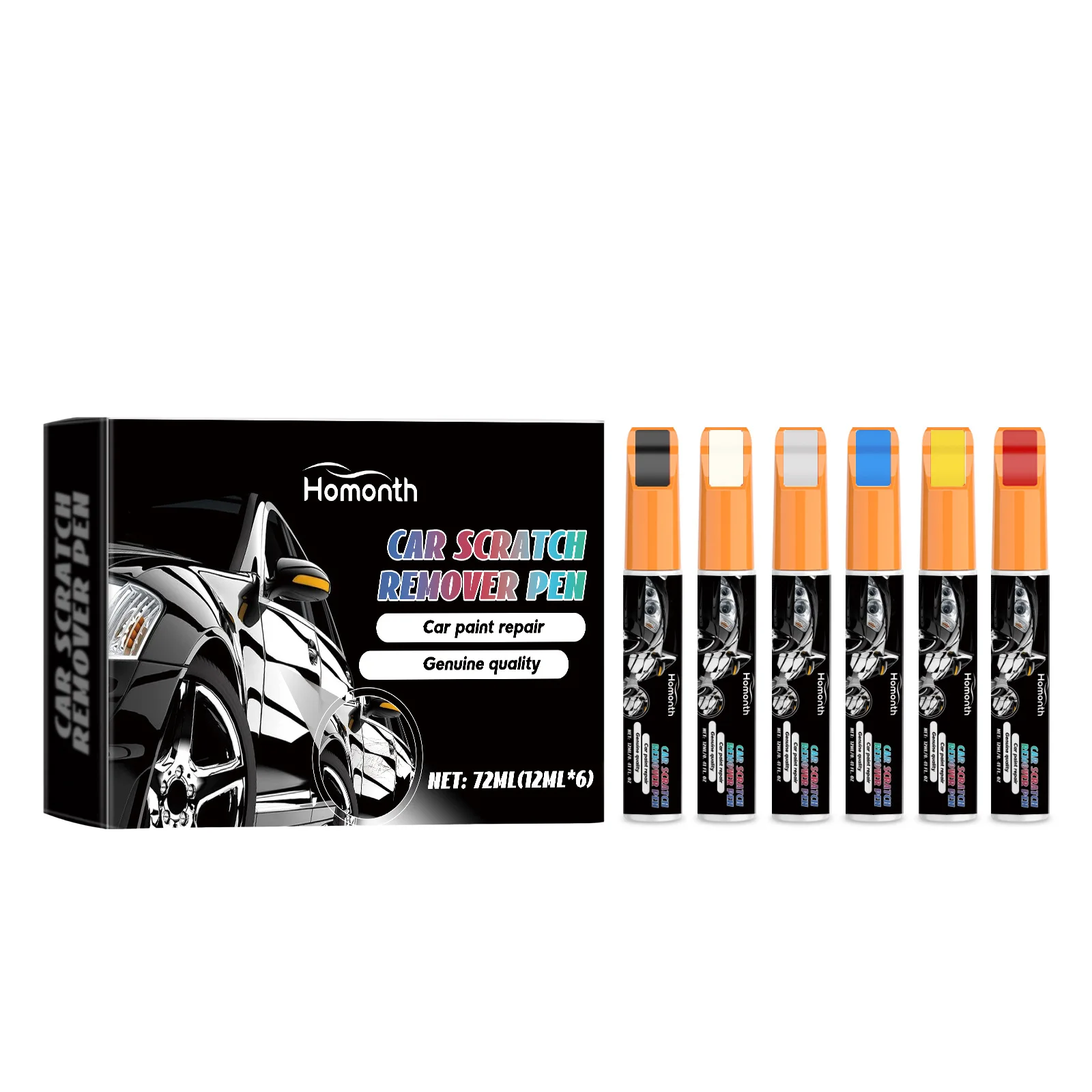 Homonth Hot Selling Car Scratch Repair Refurbishment Car Scratch Repair Paint Pen 6-Color Kit