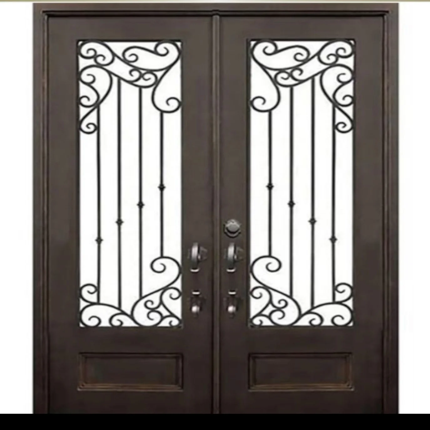 Outdoor Double front door designs wrought iron door  designs entry iron door