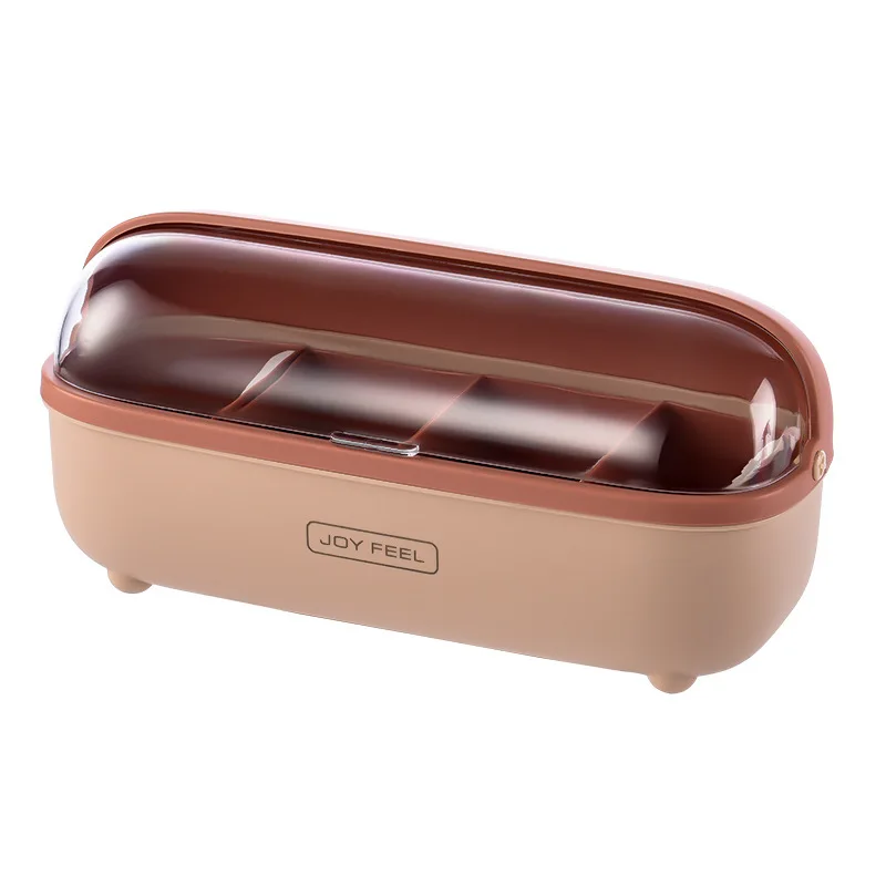 2021 Multifunctional Household Seasoning Box With Spoon Kitchen Four-compartment Pot Of Sugar And Msg Seasoning Chopsticks Box