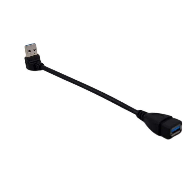 90 Degree USB 3.0 A Male To Female Adapter Cable Angle Extension Extender Cable USB Data Sync Charging Cable Left / Right / Up /