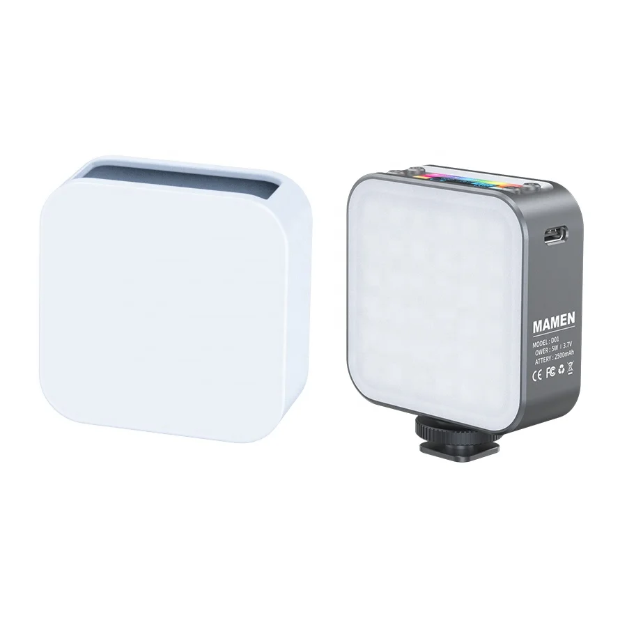 MAMEN Mini Portable 60 Bi Color 36 Rgb Magnetic Led Light Full Color Rgb Photography Light Kit Professional Audio Video Lighting