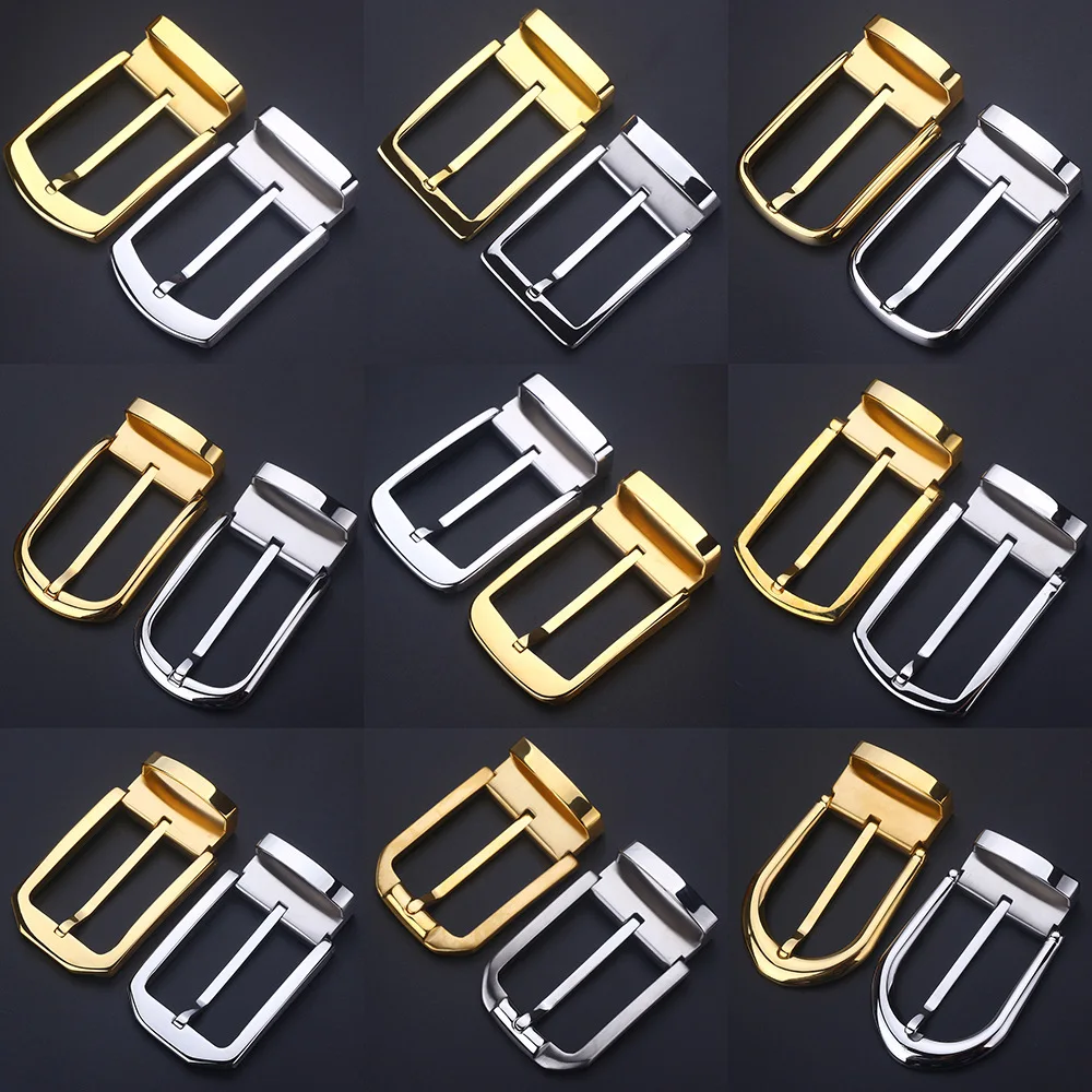 Hot Selling Pvd Plating 35mm/39mm Wide Stainless Steel Pin Buckle Luxury Pin Belt Buckles For Men
