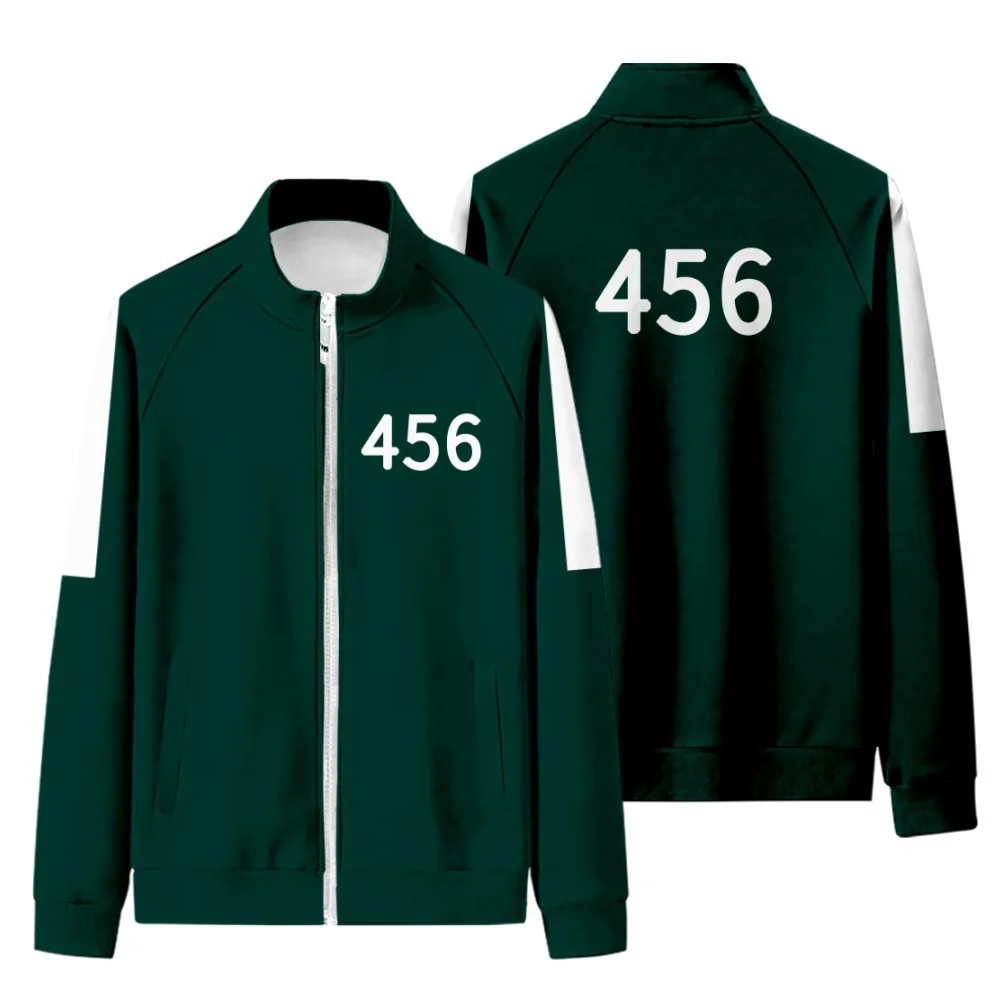 Wholesale halloween tracksuit costume New trend Squid game Uniform sweatsuit Green tracksuit