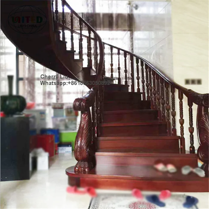 decorative Oak Wood columns And pillars wooden stair baluster oak spindle Stair newel post