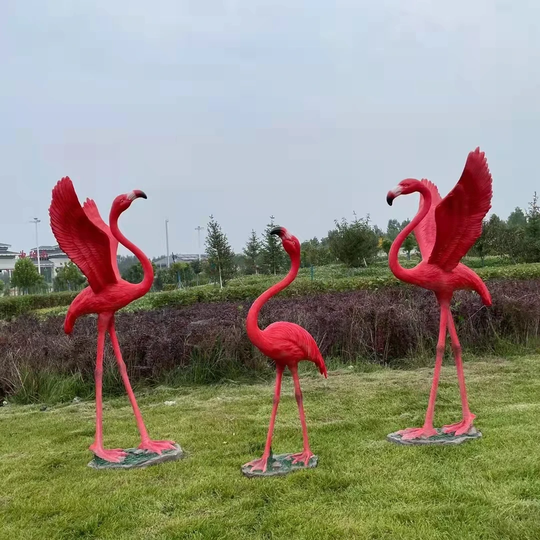 Garden Decoration Bespoken Design Exhibition Resin Flying Flamingo