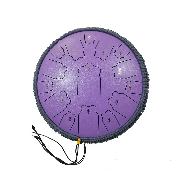 2022-Foreign trade cross-border 14 inch 15 tone hand disc percussion instrument carbon steel tongue drum