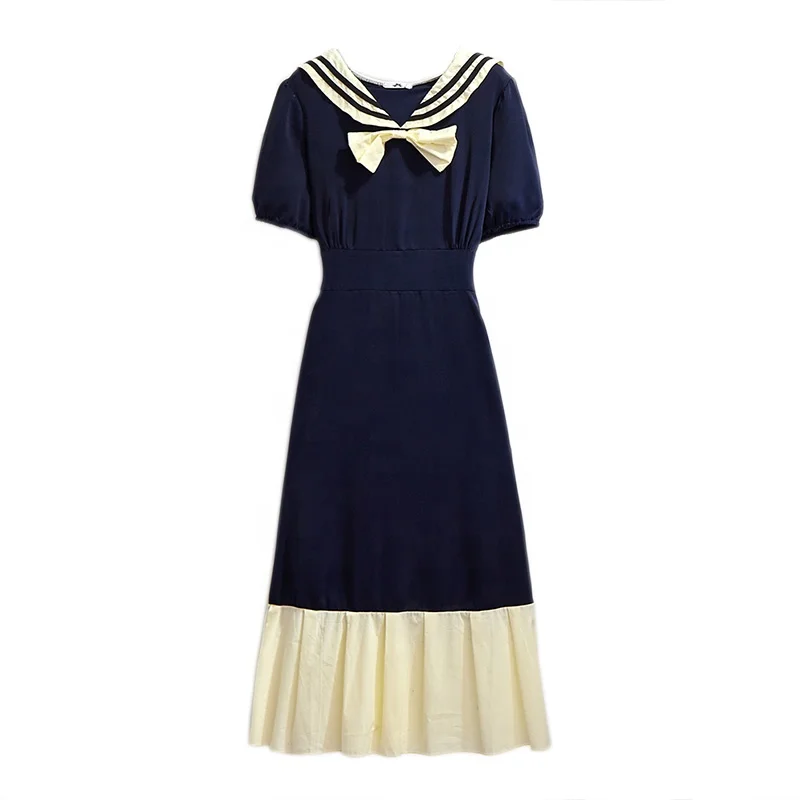 
Vintage Clothes Bulk Plus Size Wholesale Sailor Long Dress Fat Women 