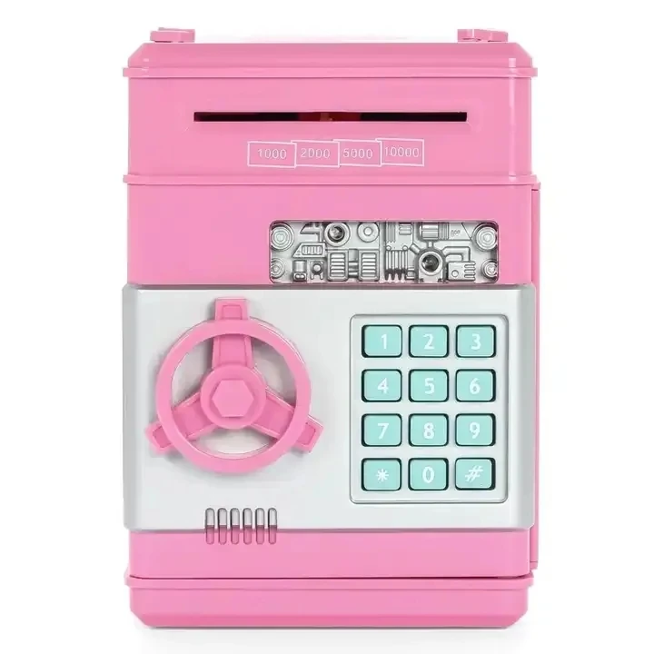 Hot sell Plastic Bank Safe Money Box Children Cash Saving Safe Atm Toy