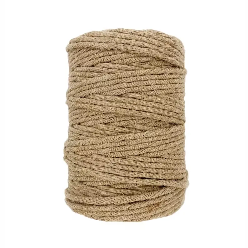 Natural Jute Twine Roll 2mm 1000ft for Packaging & Cording Needs
