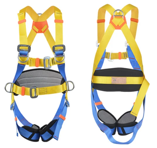 Support Customized High Load Bearing Full Body Safety Harness For Rock Climbing Rescue