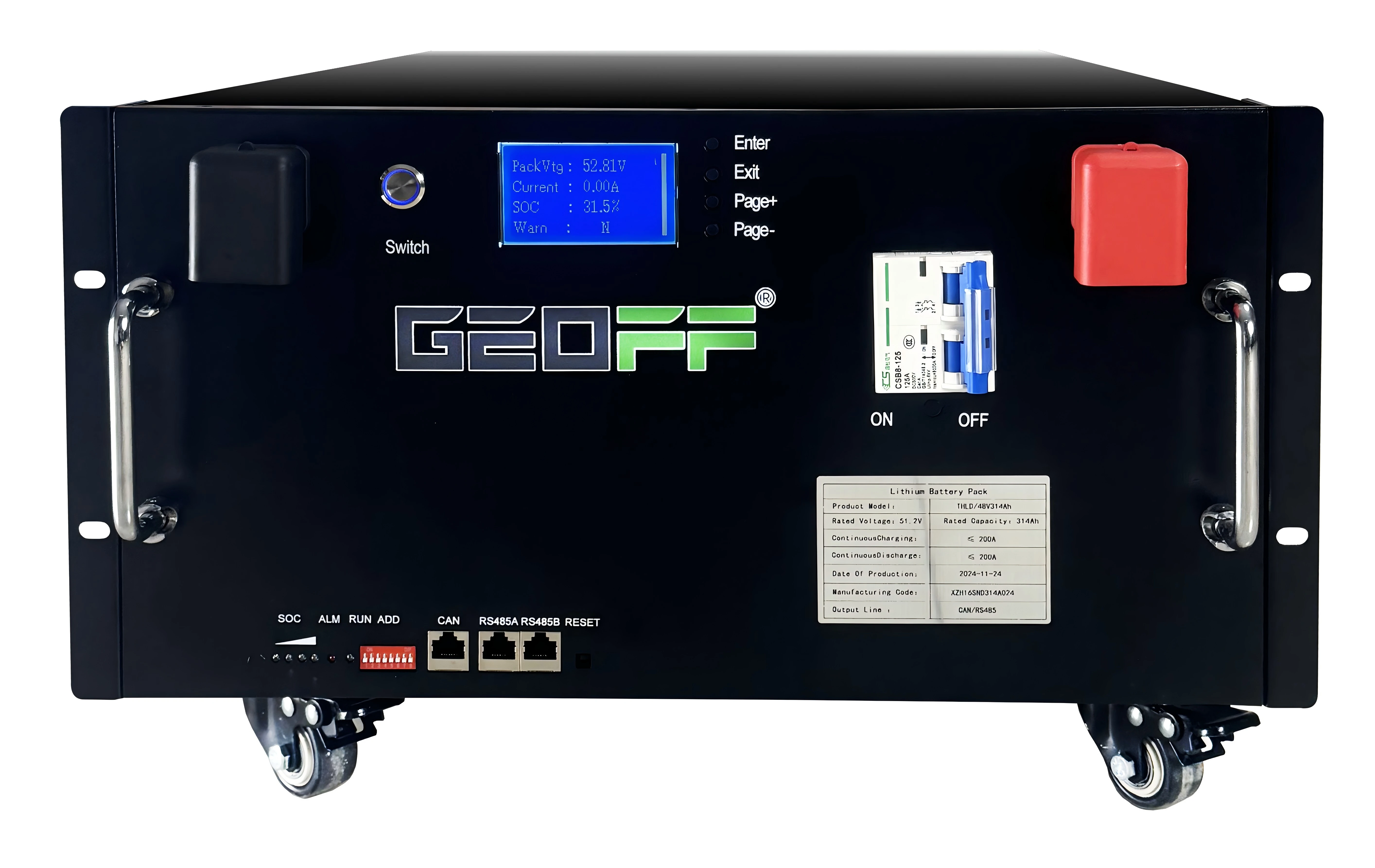 GEOFF 48V 51 2 V 320AH CATL 16kw A cell связываются с любым инвертором домашней системы хранения энергии солнечная система 5 лет гарантии