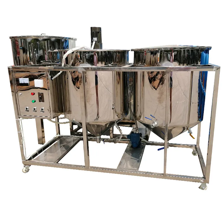 Small Scale Edible Oil Refining Machine Crude Refinery Commercial