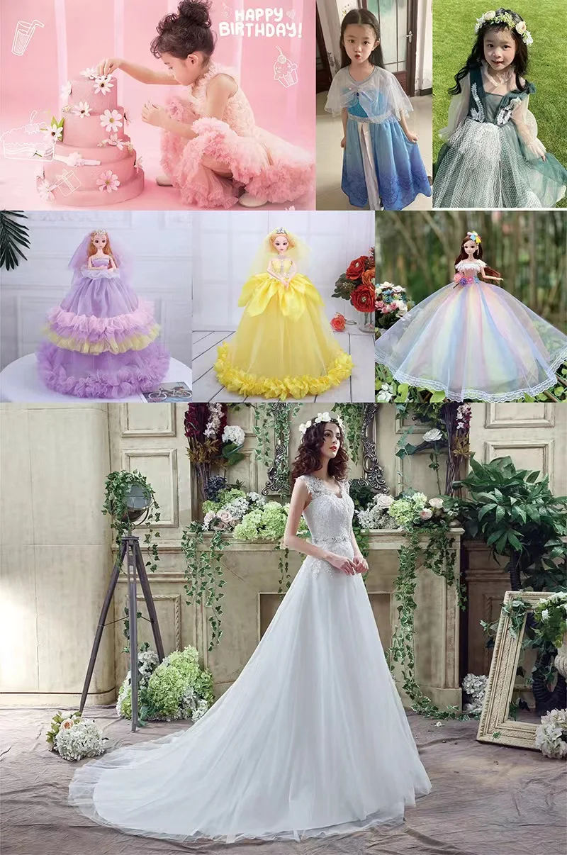 4 way stretch tulle fabric for dance dress textile custom digital print mesh fabric