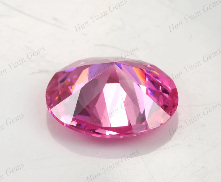 wholesale loose oval shape 4x6mm cz stone pink black muilcolor color cubic zirconia gemstone