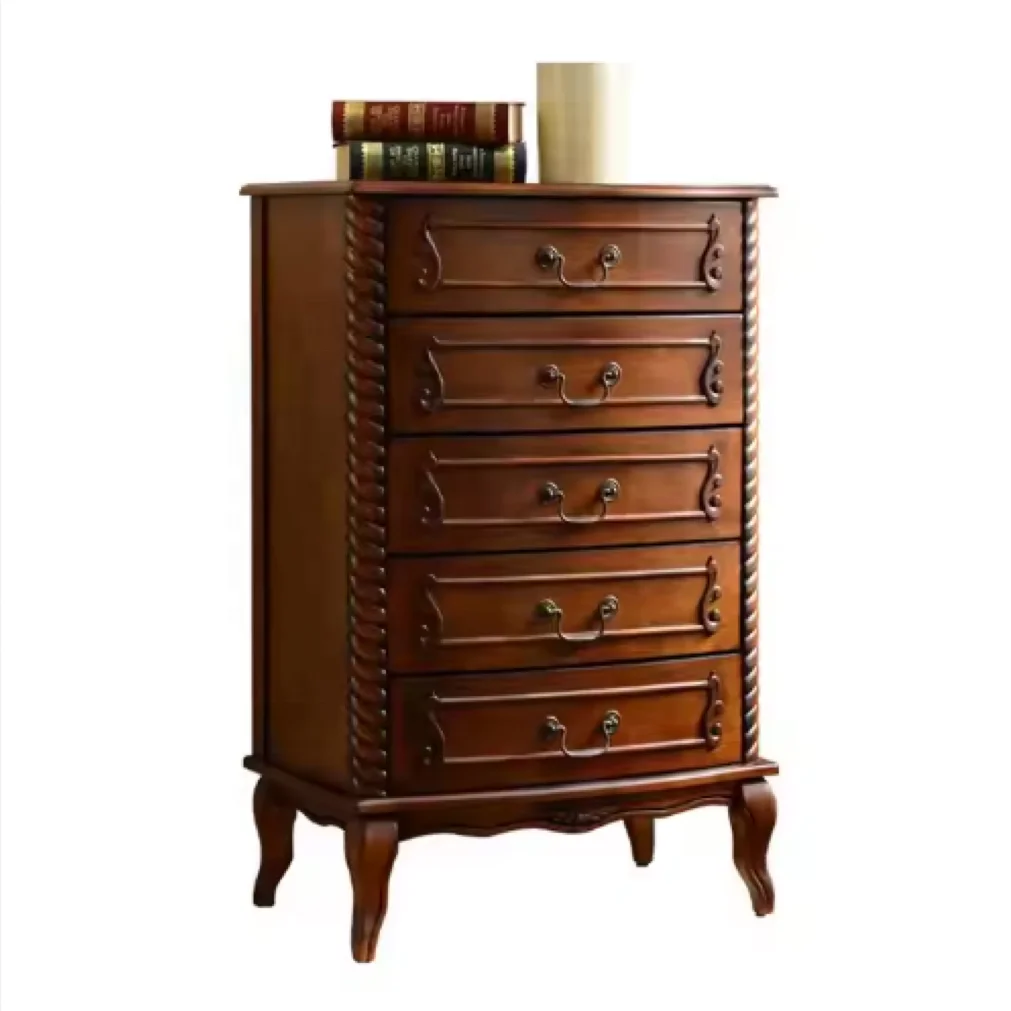 American furniture Solid wood wardrobe Bedroom locker Solid wood locker Retro solid wood barrel cabinet