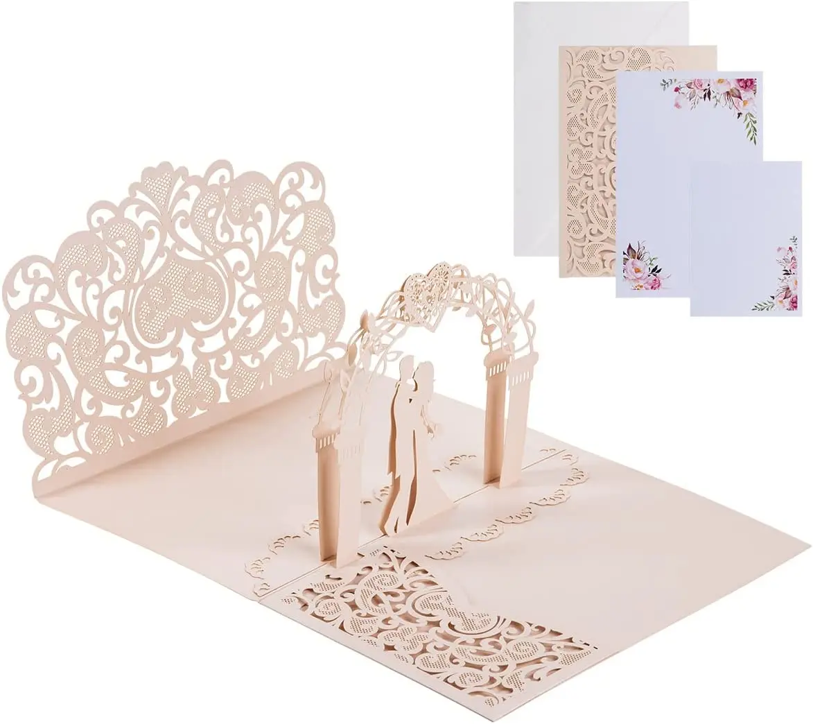 Модная 3D выдвижная поздравительная открытка на день Святого Валентина, поздравительная открытка на день рождения, годовщину, любовь, подарок, свадебные приглашения