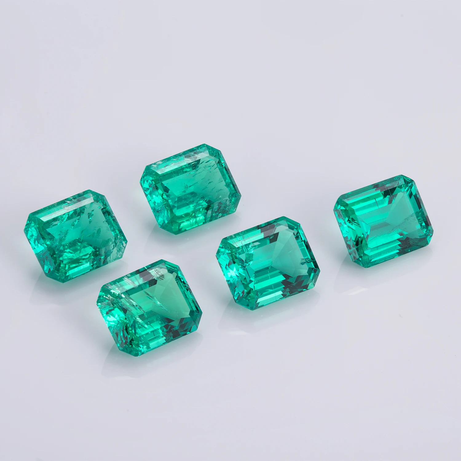 Messi Gems Wholesale Factory Price Colombia Lab Grown Emerald  Lab Created Emerald Emerald Cut