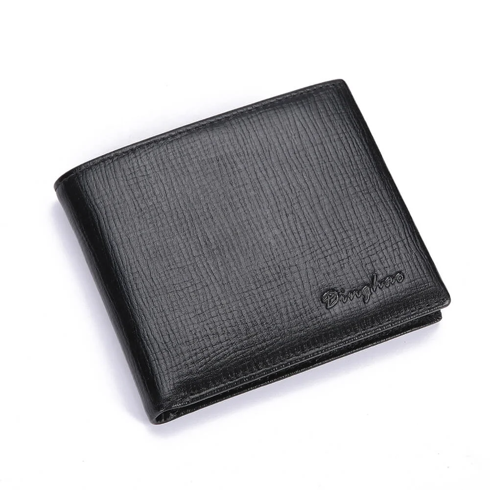 Hot Selling Genuine Leather Credit Card Holder Wallet RFID Blocking Top Grain Leather Card Wallet Bifold Mens Leather Wallet