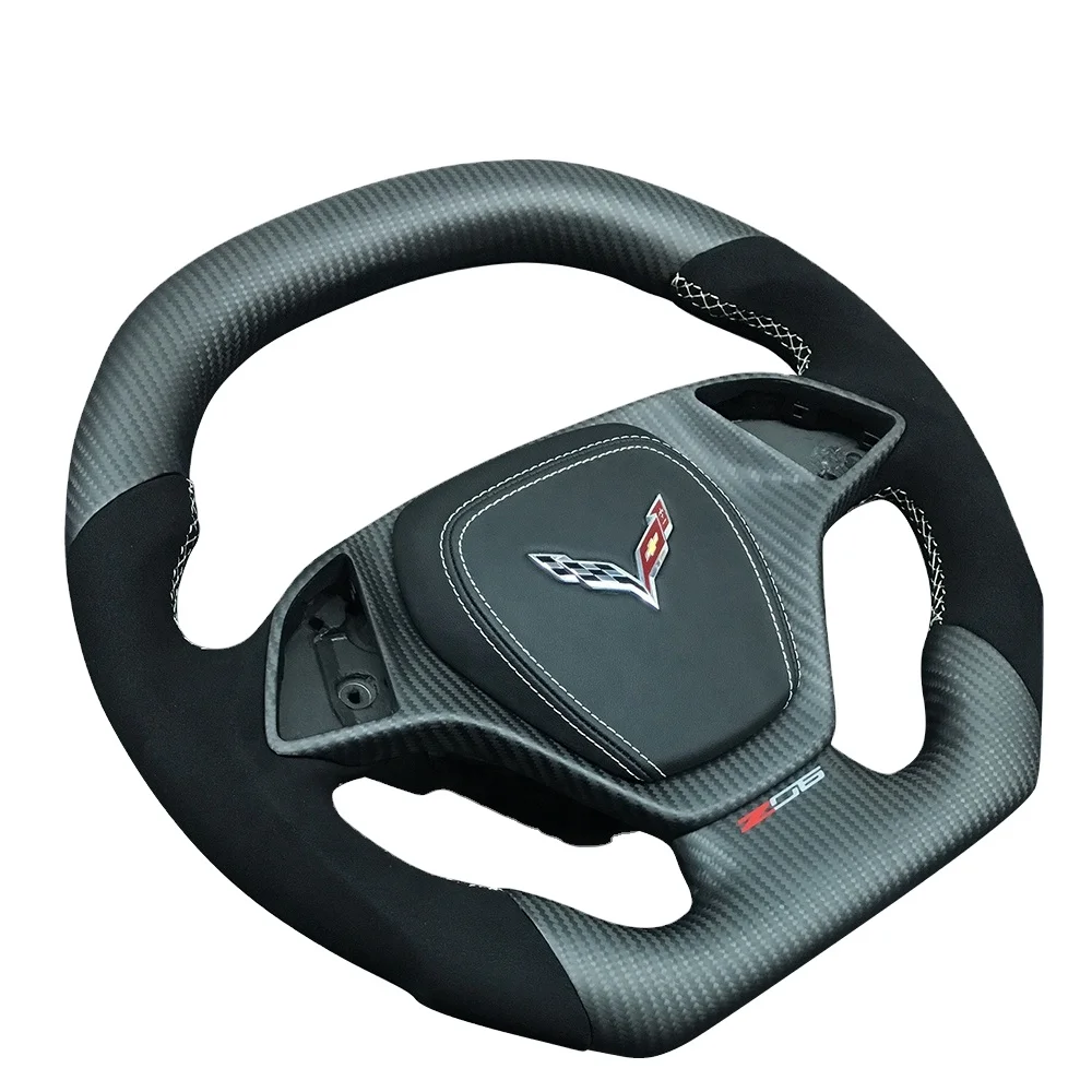 Customized Carbon Fiber Classic Steering Wheel For Chevrolet Corvette C8