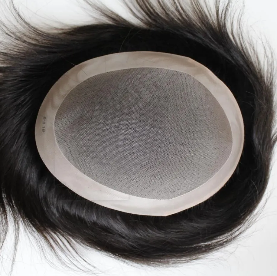 Factory hot sale high quality virgin cuticle aligned 100% human hair lace mens wigs super thin skin silk mono toupee for men