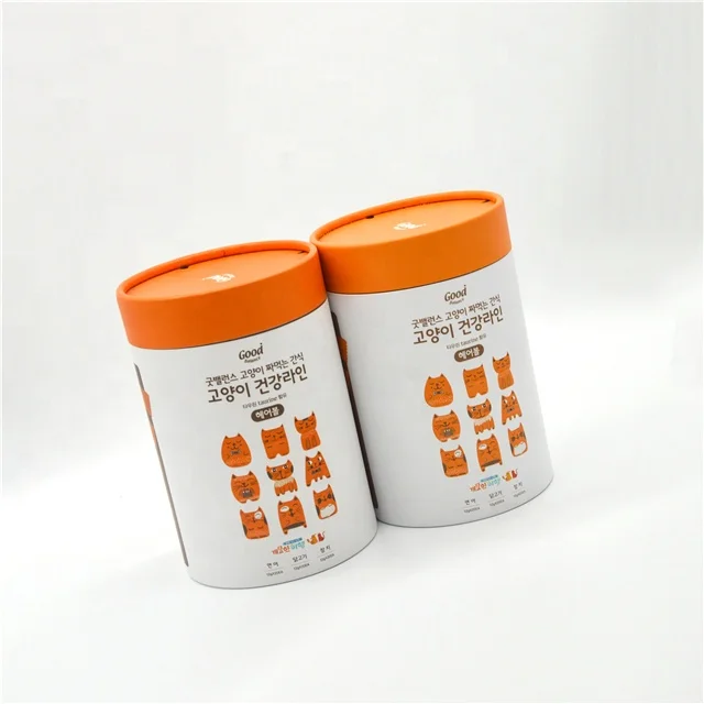 Custom Cylinder Round Food Grade Cardboard Tea Packaging  Box Paper Tube With Peel Off Airtight Lid
